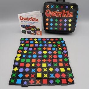 MindWare miniature Qwirkle Tile Game 2011 Travel Bag 2 Players  Ages 6+